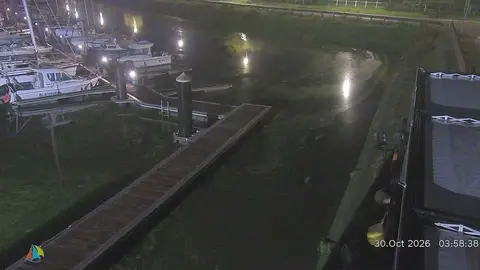 Vue de la webcam du bassin Vauban, pontons 5 et 6, image fixe