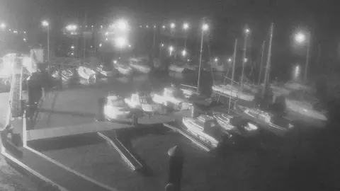 Vue de la webcam du port de plaisance, image fixe