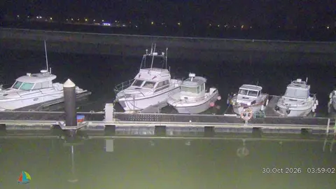 Vue de la webcam du quai des Islandais, parking camping-cars, image fixe